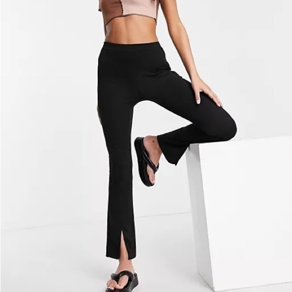 🖤ASOS DESIGN🖤 High Waisted Stretch Skinny Pants With Split Front